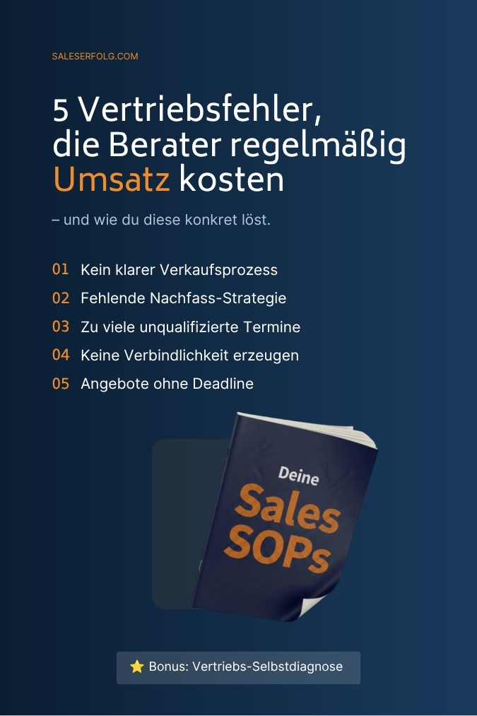 5 Fehler im Vertrieb und wie du sie konkret löst